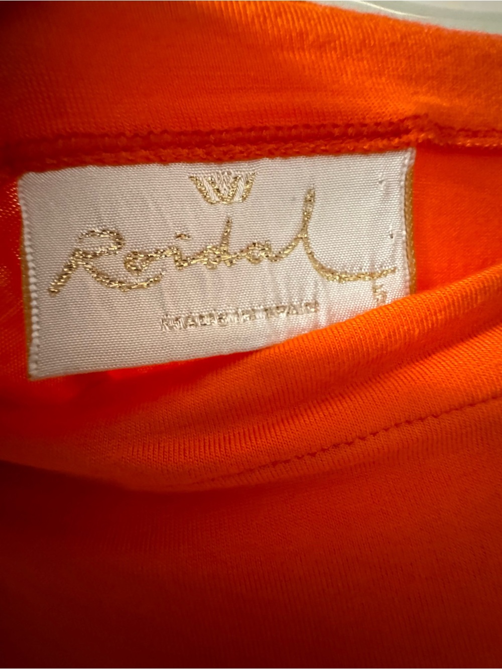 Beautiful Bright Orange knee-lengthTop with crystal accents